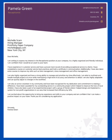 Professional Custom Cover Letter –