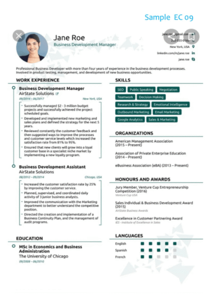 Modern Professional Resume Template Price Starting From PKR-1500